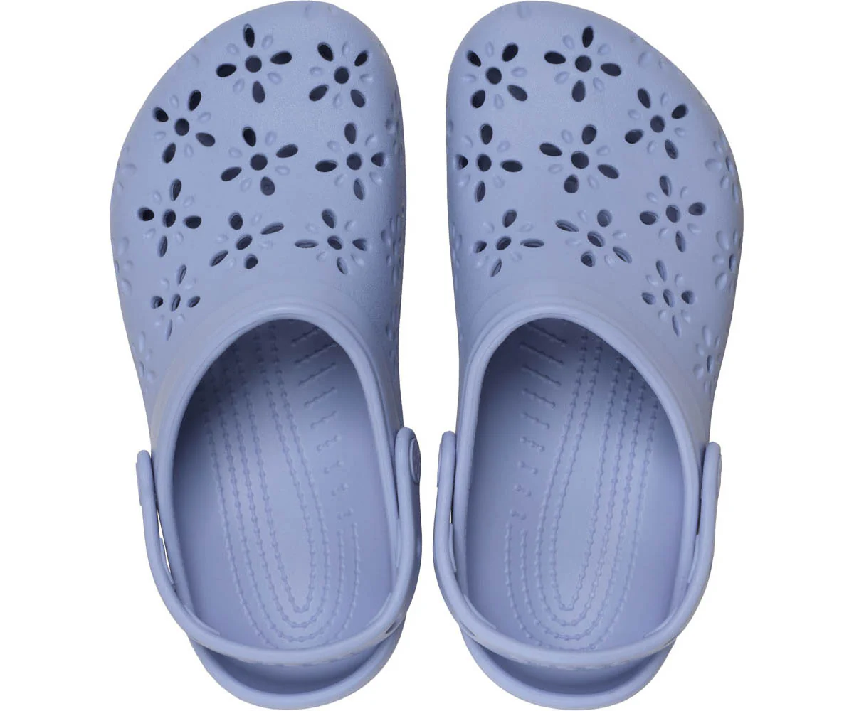 Classic Floral Cut Out Clog - Blue Haze - Image 3