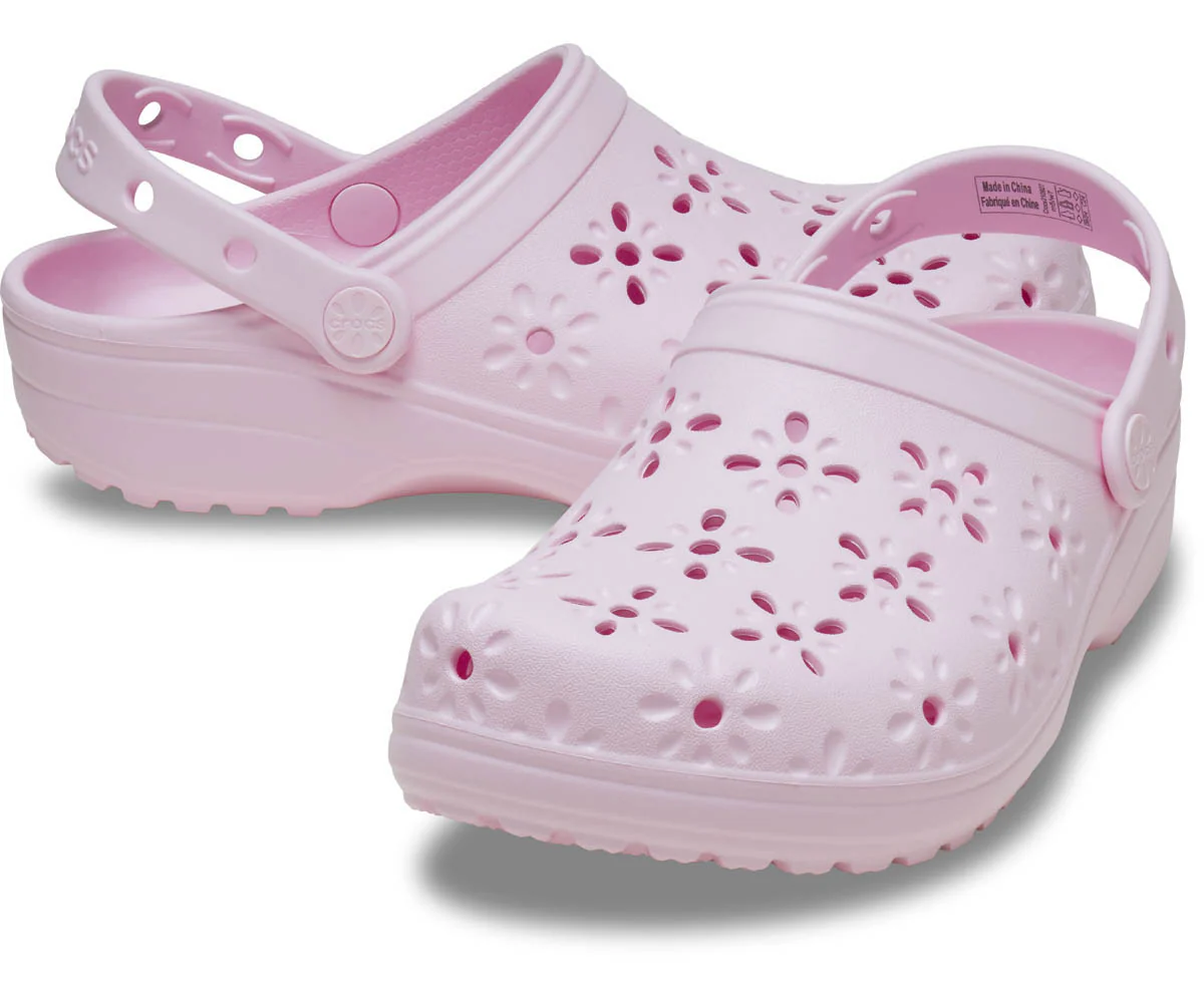 Classic Floral Cut Out Clog - Pink Milk - Image 2
