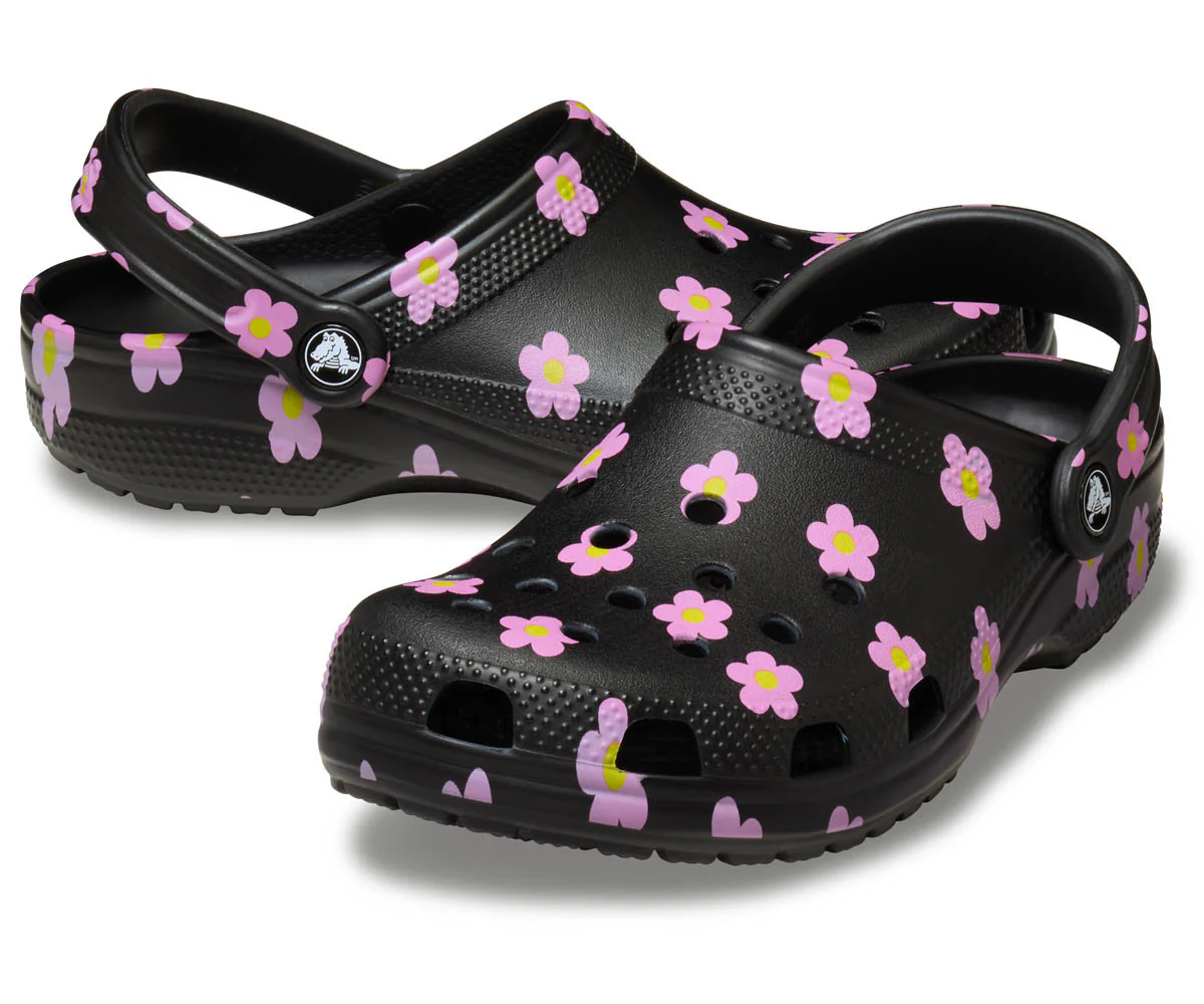 Classic Flower Clog  - Black - Image 2