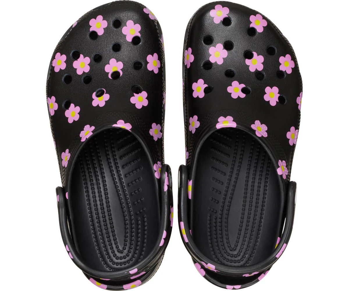 Classic Flower Clog  - Black - Image 3