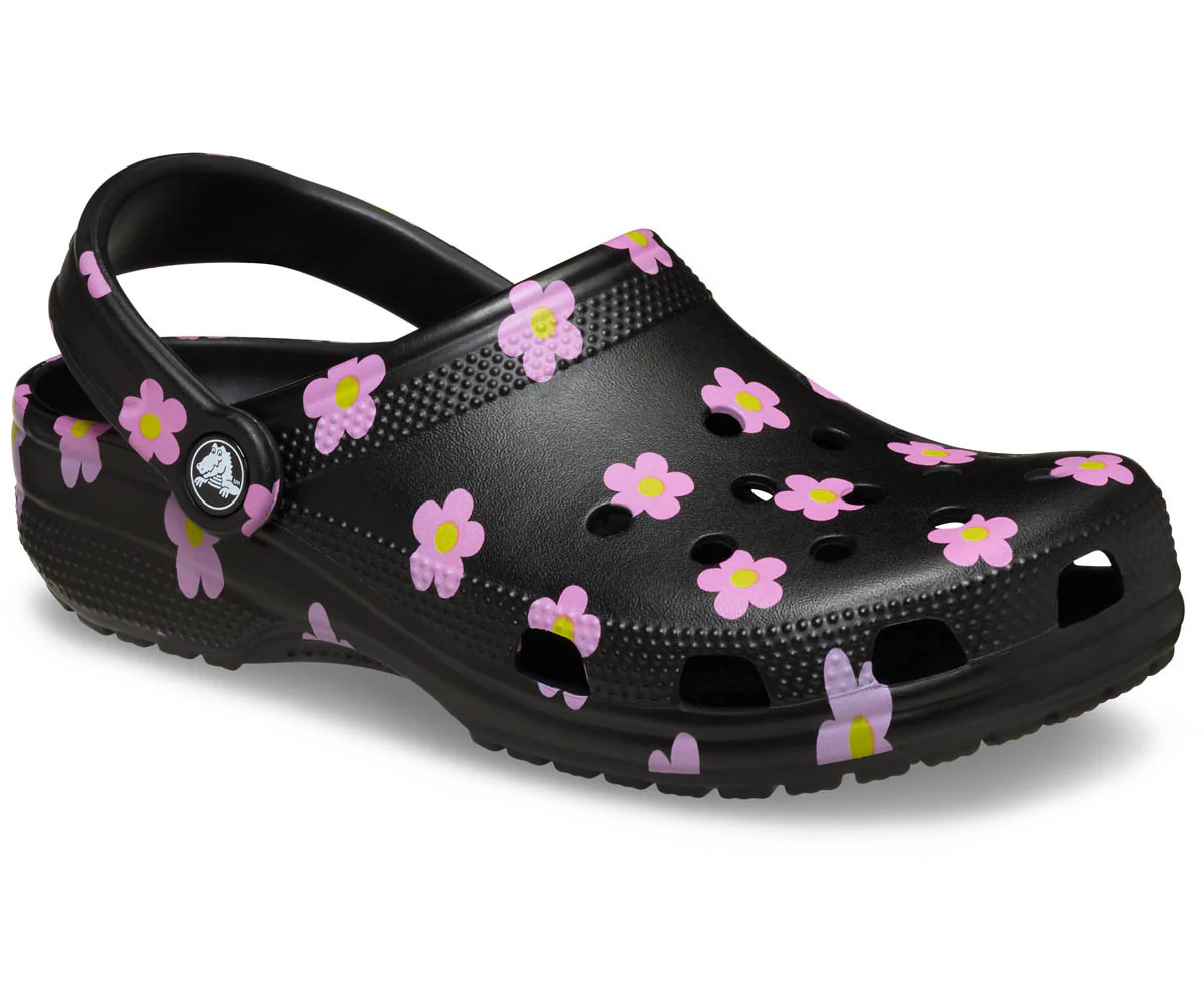 Classic Flower Clog  - Black - Image 5