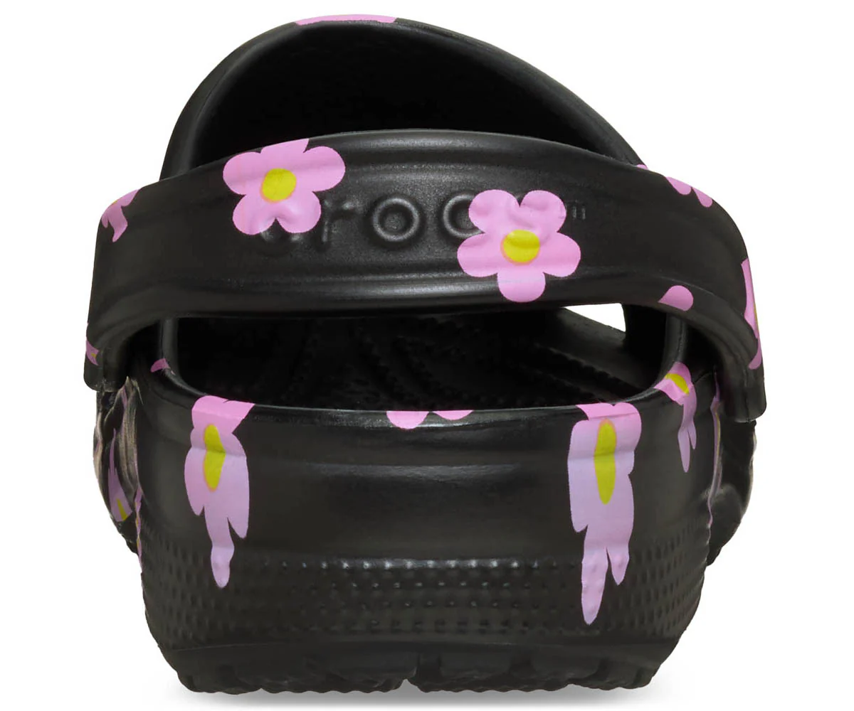 Classic Flower Clog  - Black - Image 6