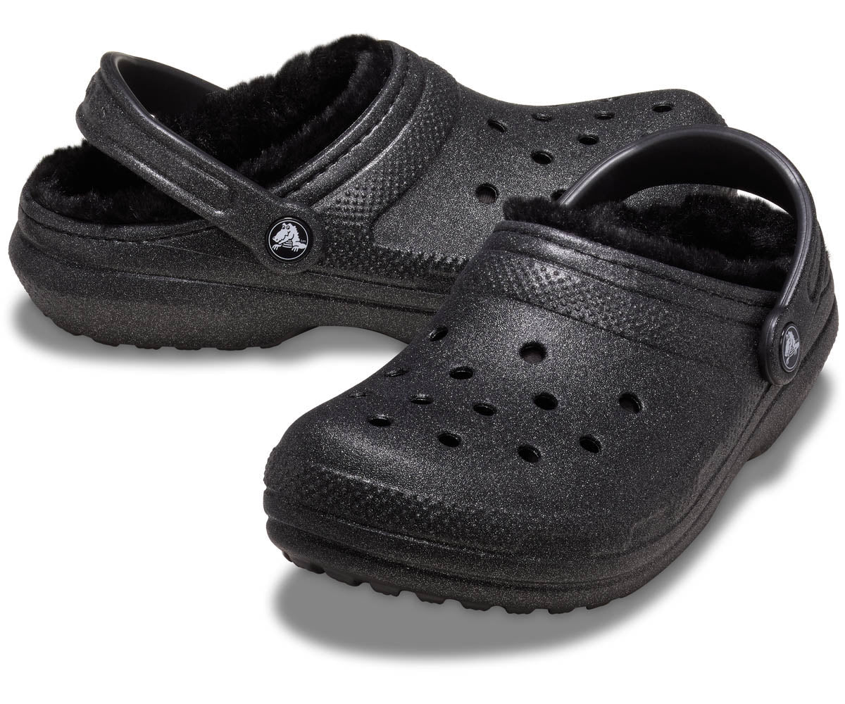 Classic FuzzLined Glitter Clog  - Black - Image 2