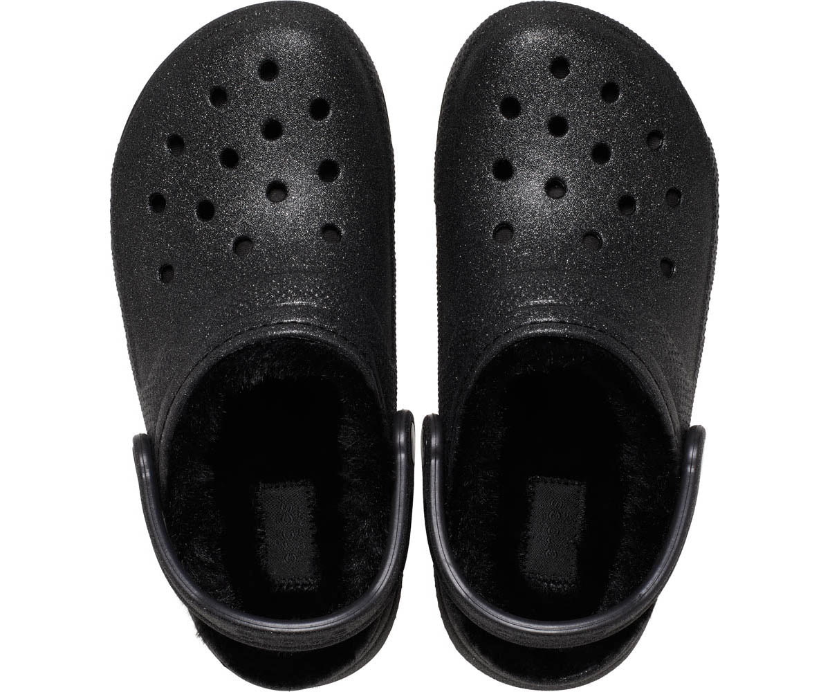 Classic FuzzLined Glitter Clog  - Black - Image 3