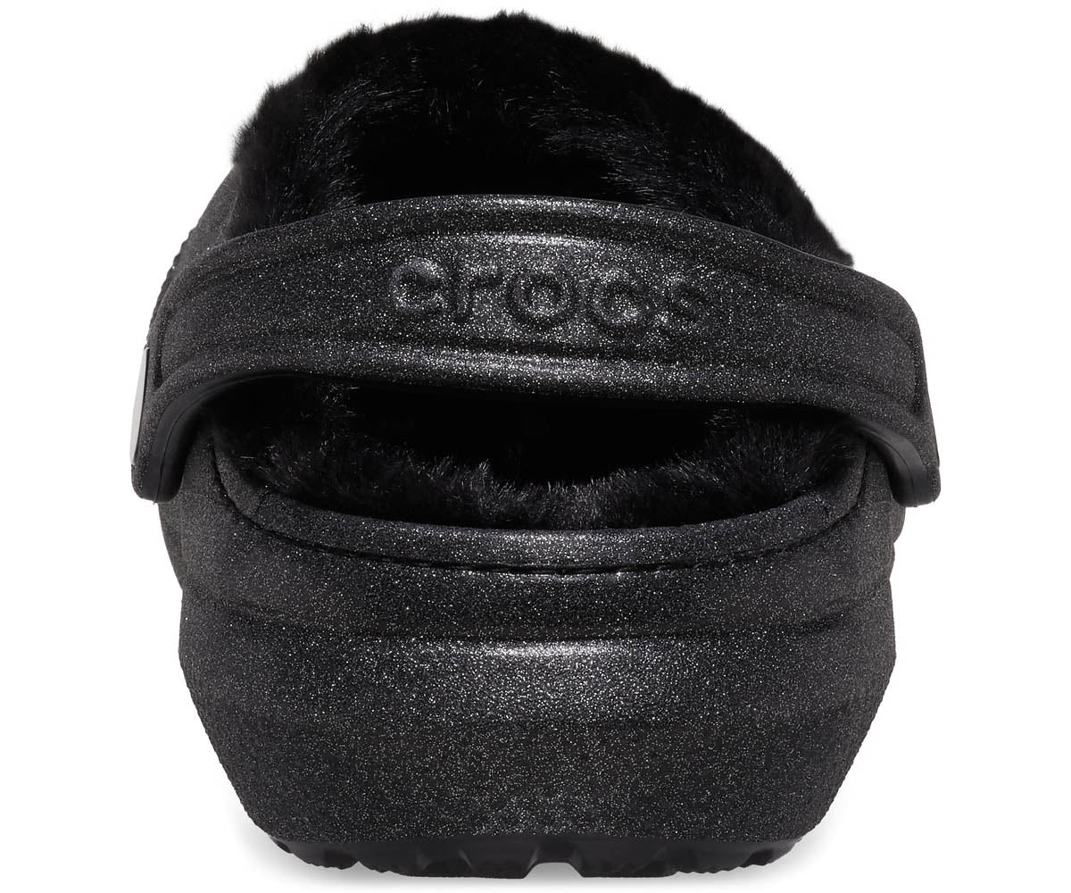 Classic FuzzLined Glitter Clog  - Black - Image 6