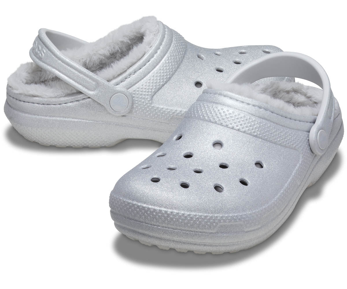 Classic FuzzLined Glitter Clog - Silver - Image 2