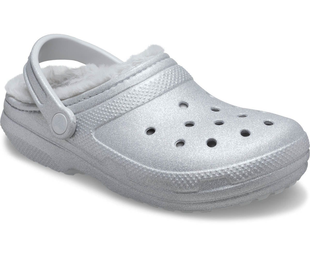 Classic FuzzLined Glitter Clog - Silver - Image 5