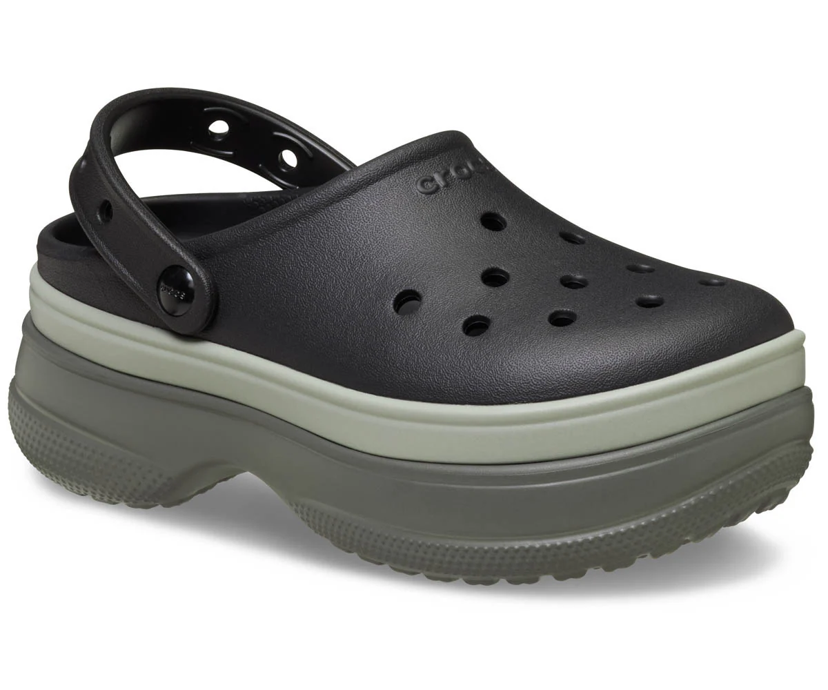 Classic Stacked Clog - Black - Image 5