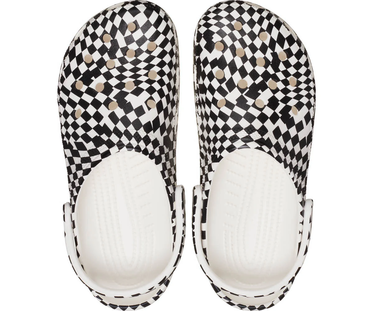 Classic Warped Checker Clog - White/Black - Image 3