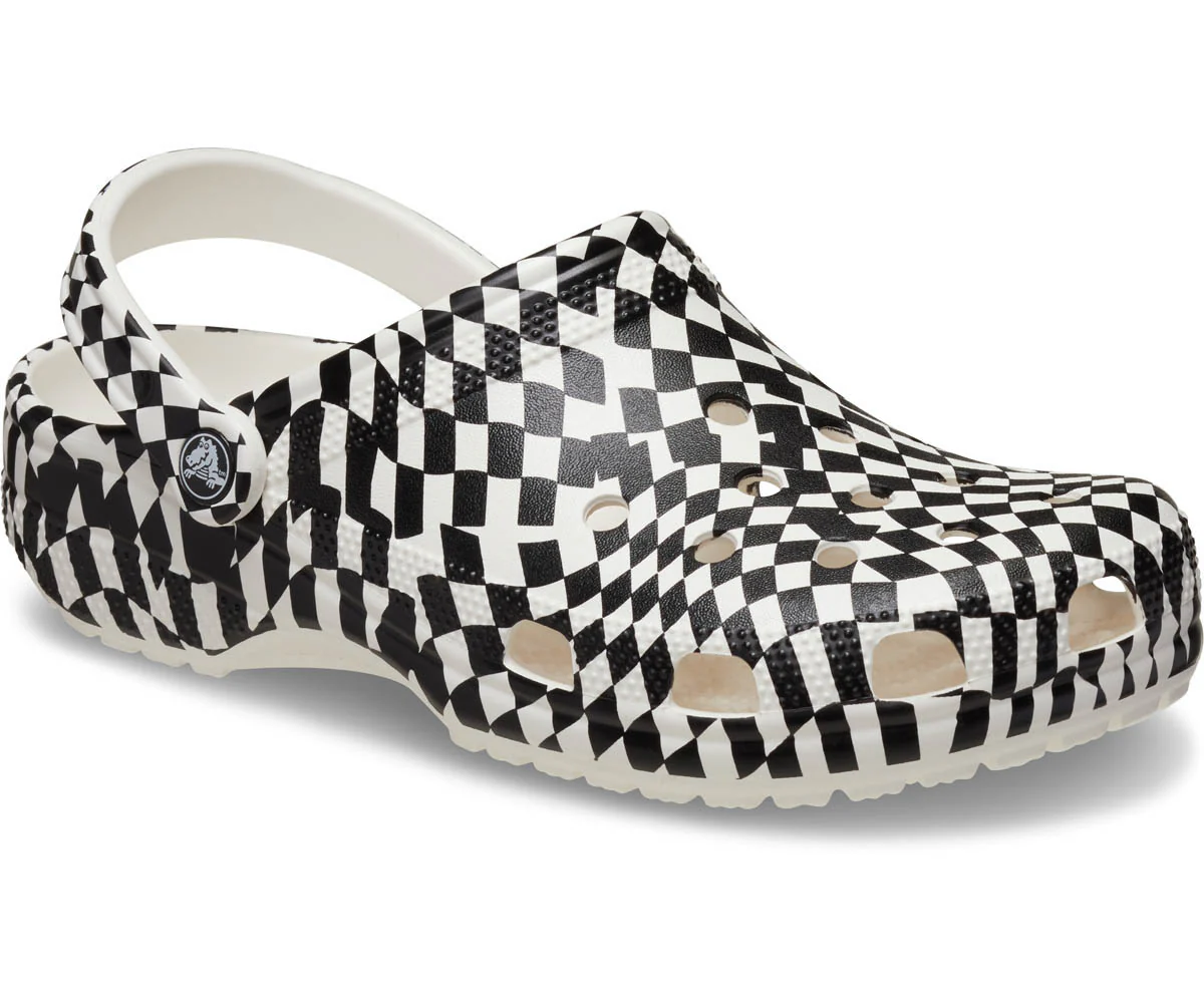 Classic Warped Checker Clog - White/Black - Image 5