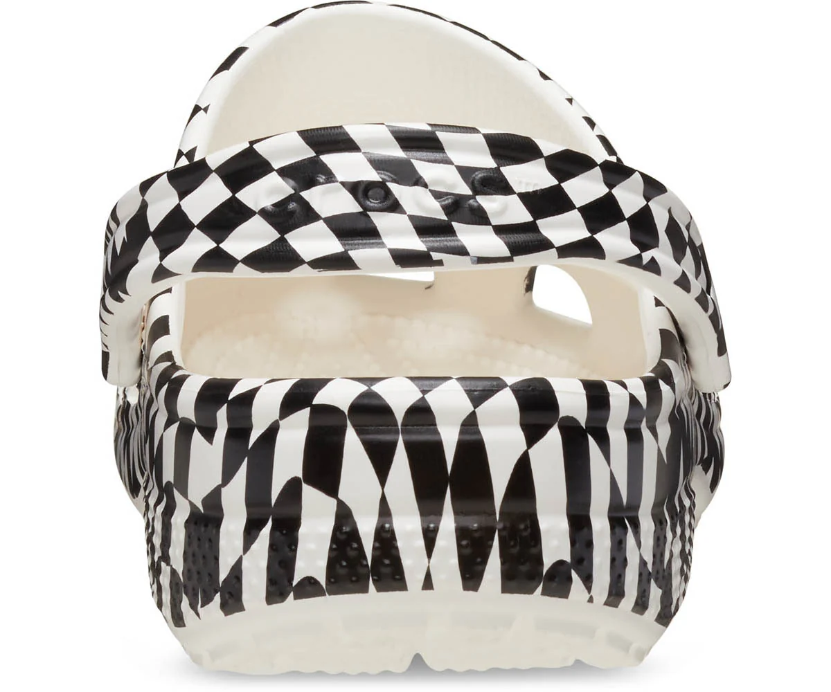 Classic Warped Checker Clog - White/Black - Image 6