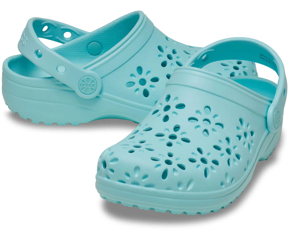 K's Classic Floral CutOut Clog - Aquamarine - Image 2