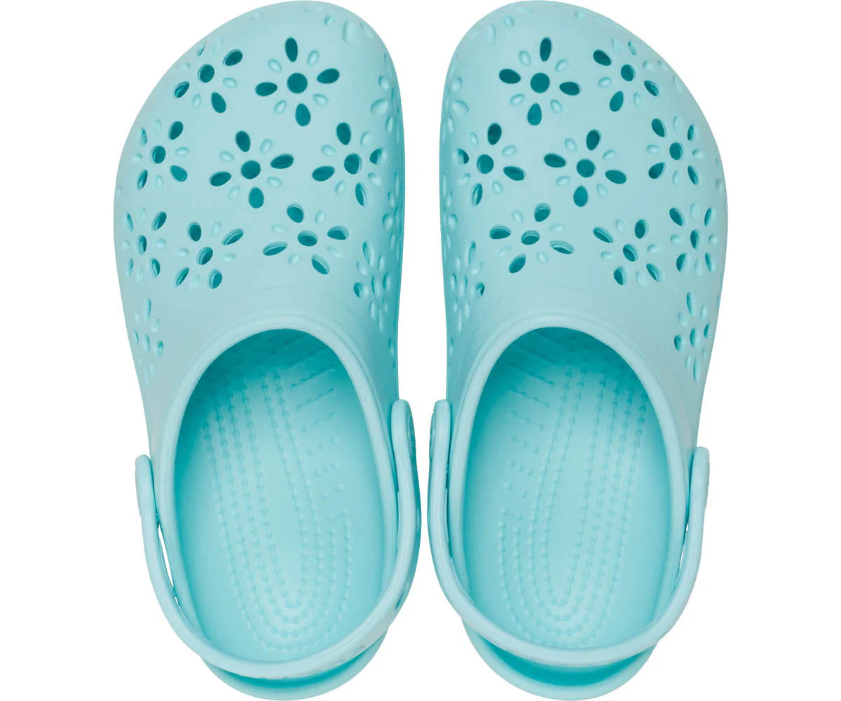 K's Classic Floral CutOut Clog - Aquamarine - Image 3