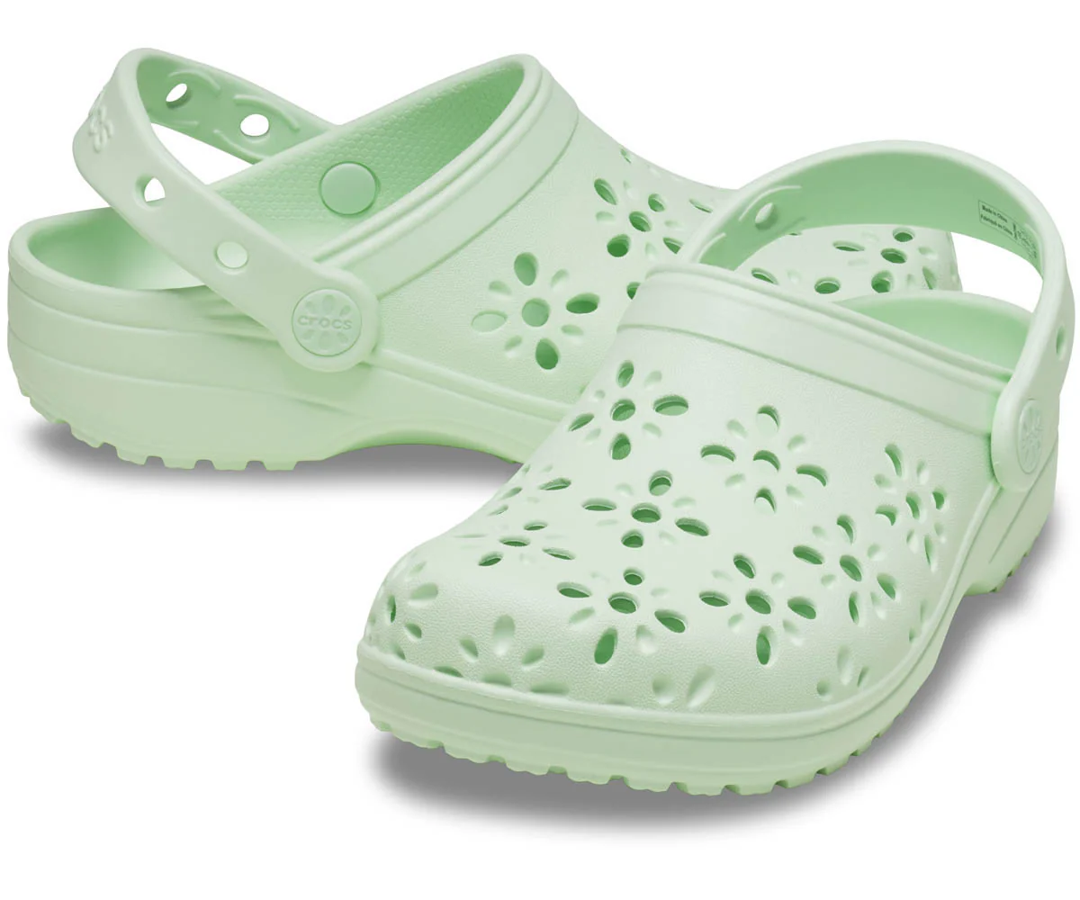 K's Classic Floral CutOut Clog - Jade Tint - Image 2