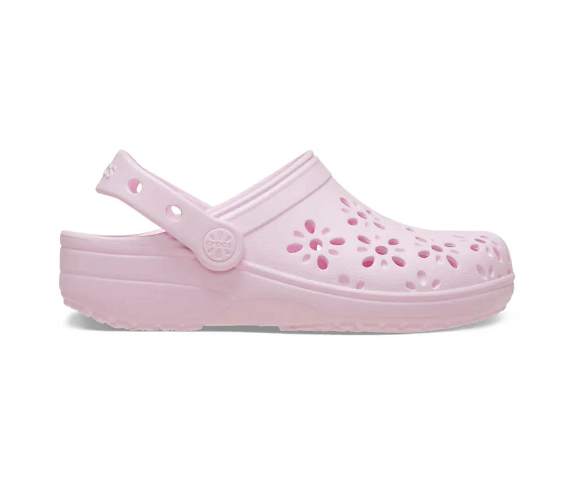 K's Classic Floral CutOut Clog - Pink Milk