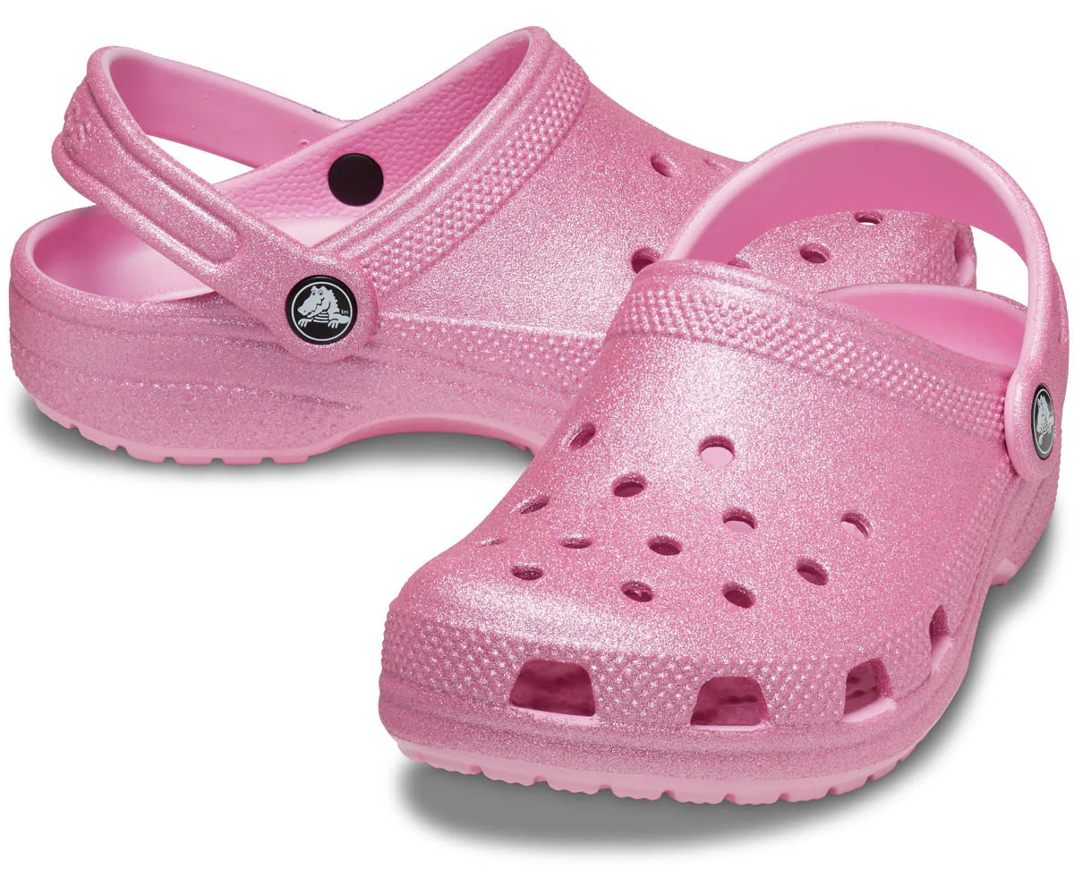 K's Classic Glitter Clog - Pink Tweed Glitter - Image 2
