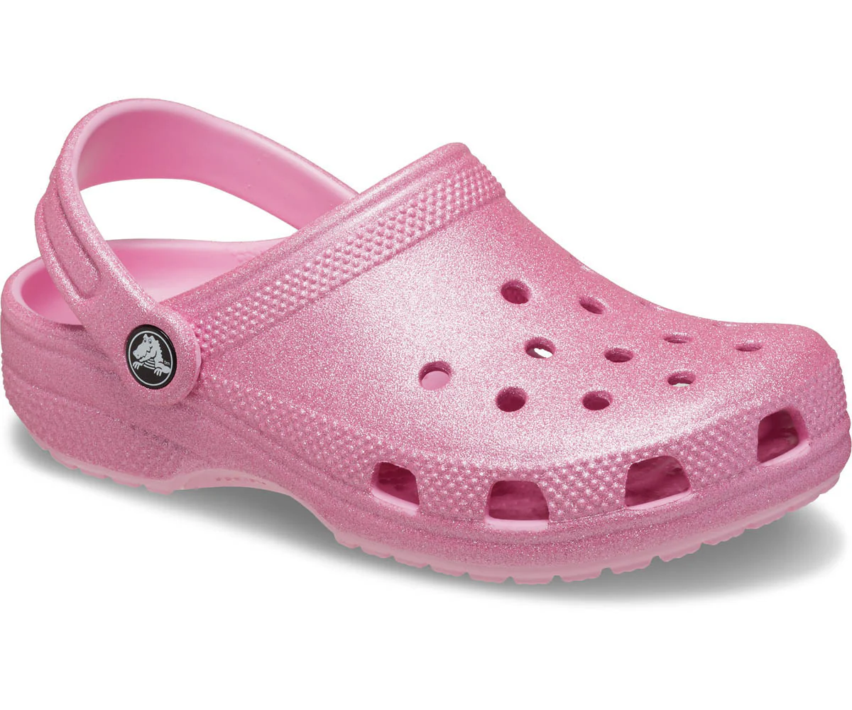 K's Classic Glitter Clog - Pink Tweed Glitter - Image 5