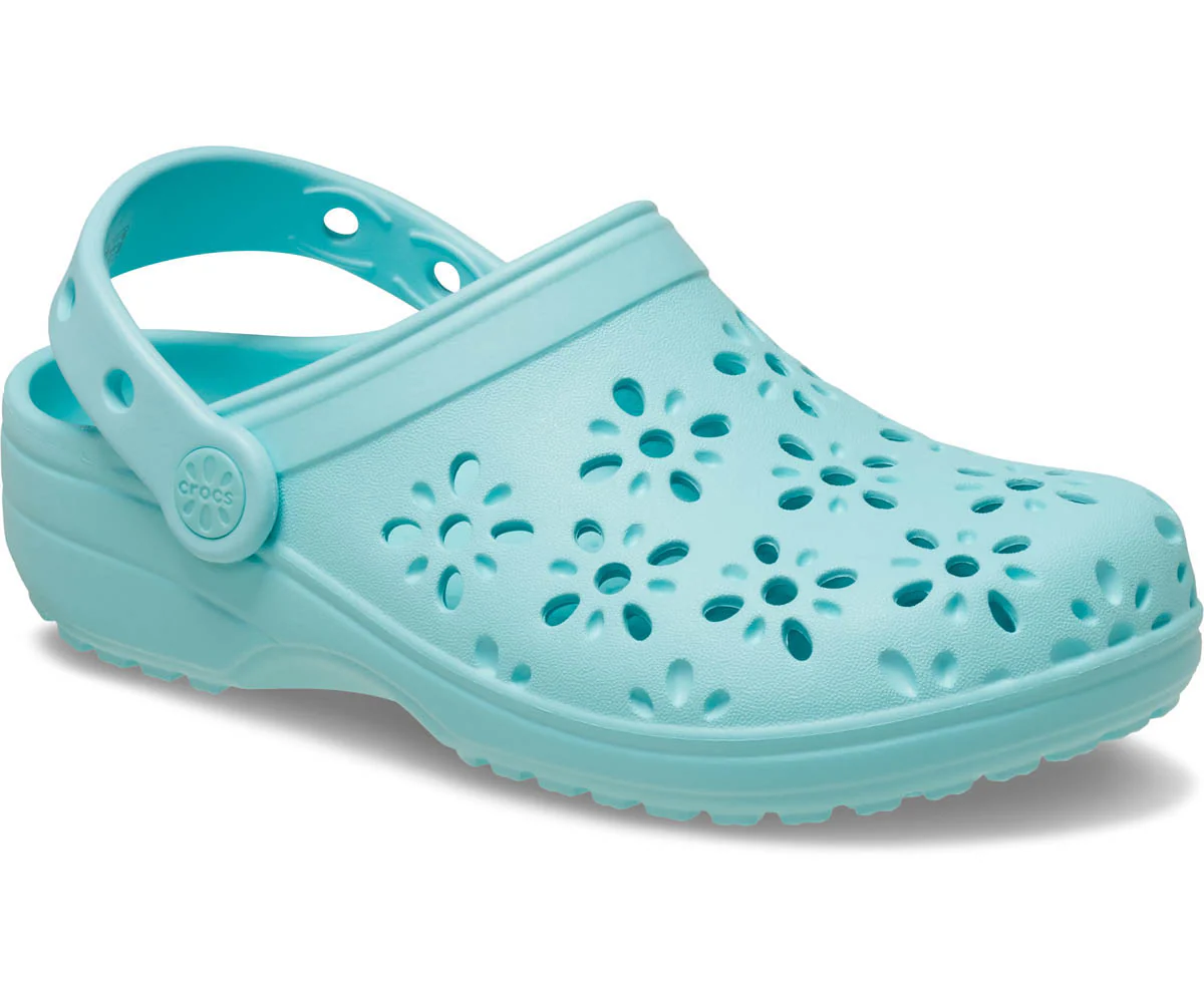 T's Classic Floral CutOut Clog - Aquamarine - Image 5