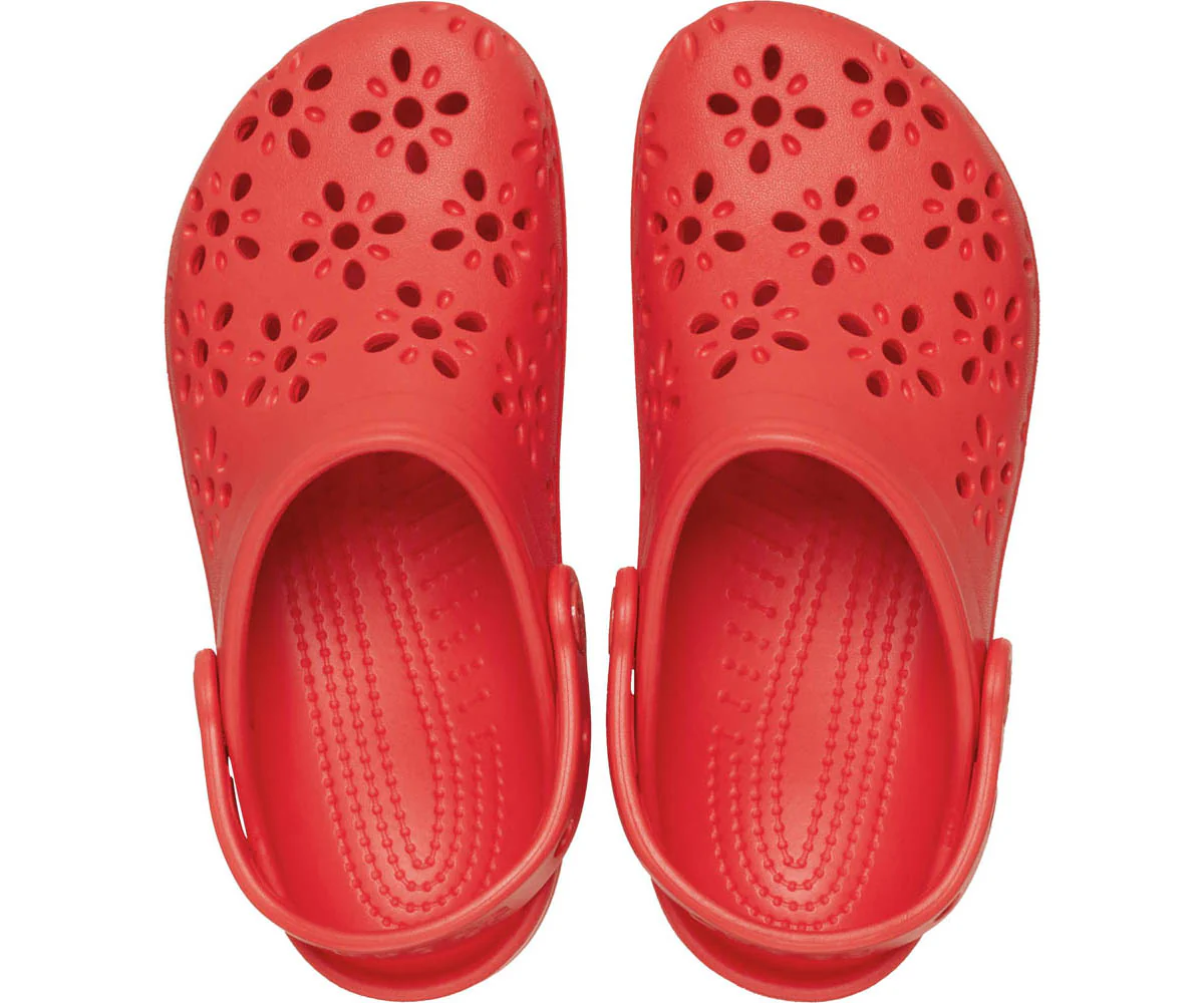 T's Classic Floral CutOut Clog - Cherry Red - Image 3