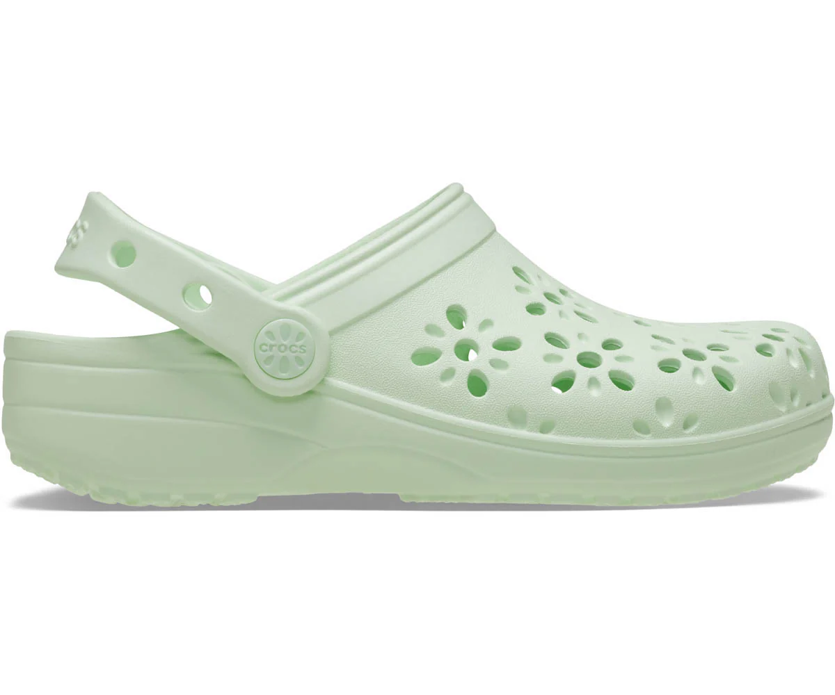 T's Classic Floral CutOut Clog - Jade Tint