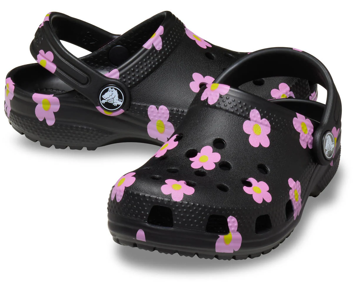 T's Classic Flower Clog  - Black - Image 2