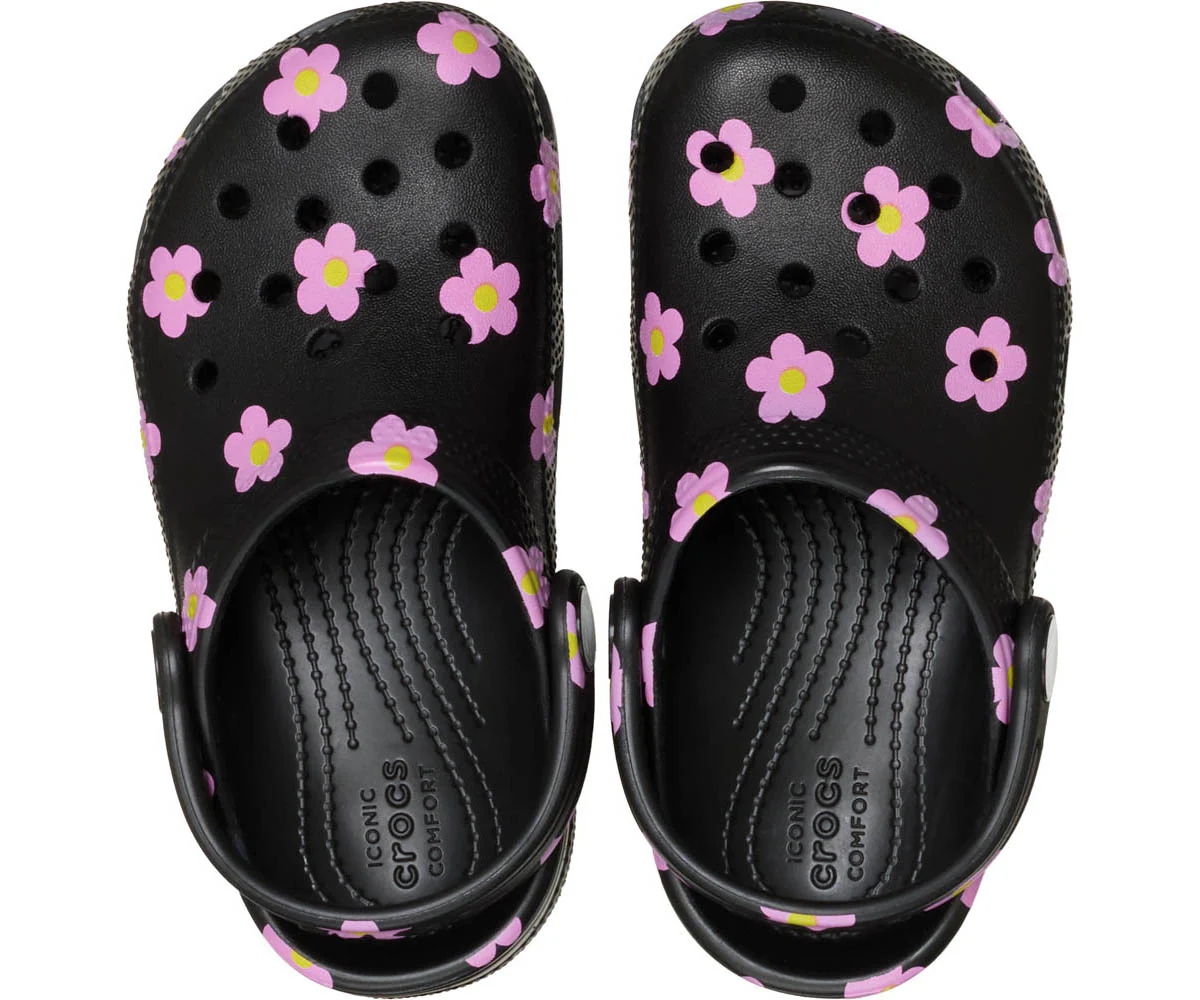 T's Classic Flower Clog  - Black - Image 3